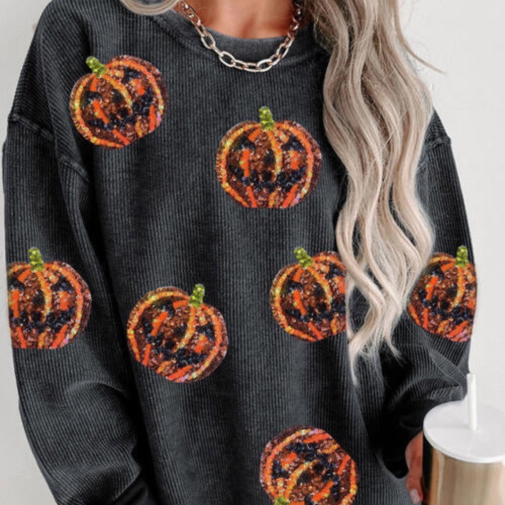 https://dar-gofashion.myshopify.com/products/sequin-patch-pumpkin-round-neck - Picture 6 of 6